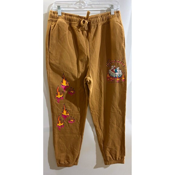 Neff Other - Neff Men's Brown Jogger Pants M Regular Drawstring Elastic Waist Graphic Print
